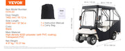 Bild in Galerie-Viewer laden, Amocart Golf Cart Enclosure 420D Polyester Driving Enclosure with 4-Sided Transparent Windows 4 Passenger Club Car Cover
