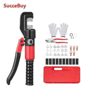 Load image into Gallery viewer, Amocart AWG12-2/0 Crimping Tool Copper And Aluminum Terminal Battery Lug Hydraulic Crimper,with a Cutting Pliers, Gloves
