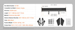 Amocart GT Wing Car Spoiler 53.1 inch Universal Spoiler with Double Deck Car Rear Spoiler Wing, Racing Spoiler BGW/JDM Drift