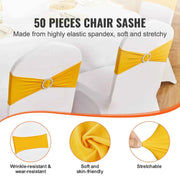 Bild in Galerie-Viewer laden, Amocart 50pcs Stretch Spandex Chair Sashes Chair Sashes Bands for Wedding Party Banquet Decoration Elastic Bulk Chair Cover
