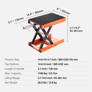 Load image into Gallery viewer, SucceBuy 1100 LBS Motorcycle Lift Motorcycle Scissor Lift Jack with Wide Deck &amp; Safety Pin Steel Scissor Jack Fit for Motorcycle
