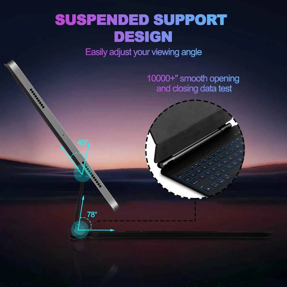 Magic Keyboard for iPad 10th 10.9 A16 11th Gen keyboard Case Multi-Touch trackpad with Backlight