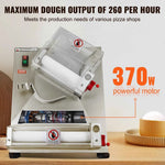 Amocart Pizza Dough Roller Sheeter Stainless Steel Adjustable Thickness Dough Machine for Pasta Maker Equipment
