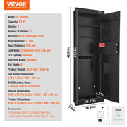 Load image into Gallery viewer, SucceBuy Tall Wall Safe 3/4-Tier Hidden Wall Safe w/ Keypad Q235 Cold-Rolled Steel In Wall Safe for Money Jewelry Passport Home
