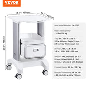 Bild in Galerie-Viewer laden, for Lab Clinic Hospital Salon SucceBuy 2/3/4/5 Tiers Lab Carts Lab Utility Cart Mobile Medical W/ ABS Material Rolling Cart
