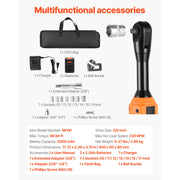 Load image into Gallery viewer, SucceBuy Cordless Ratchet Wrench Battery Powered Electric Wrench Set with Batteries Charger Sockets Adaptor and Carrying Case - AMOCART
