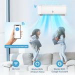 18000 BTU Mini Split Air Conditioner Heat Pump System,SEER2 19 Ductless Inverter AC Unit System with WiFi, Compatible, Custom