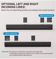Bild in Galerie-Viewer laden, Wall power rail socket, kitchen aluminum expansion socket 40cm 50cm, built-in socket on countertop
