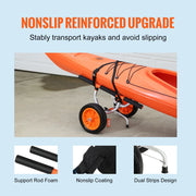 Load image into Gallery viewer, Kayak Cart 450lbs Detachable Canoe Trolley Cart with 12'' Tires Adjustable Width for Paddleboards Float Mats Jon Boats
