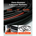 Amocart 30FT/50FT/100FT Solar Panel Extension Cable with Flame Retardant Protective Sleeving Female and Male Connectors for RV