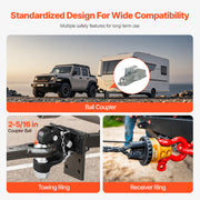 Charger l'image dans la visionneuse de galerie, Amocart 20000/30000Lbs Pintle Hook Trailer Receiver Hooks Combination 2-5/16in Hitch Ball fits 2.5-3in Lunette Ring for Truck
