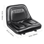 Amocart Universal Forklift Seat Fold Down Tractor Seat with Adjustable Angle Back and Micro Switch Comfortable Forklift Seat