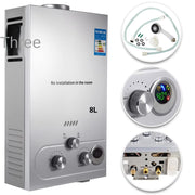 Load image into Gallery viewer, 6L-25L Tankless Gas Water Heater - Instant Heating System for Home &amp; Outdoor (LPG/NG Dual Fuel, Energy Saving Design）
