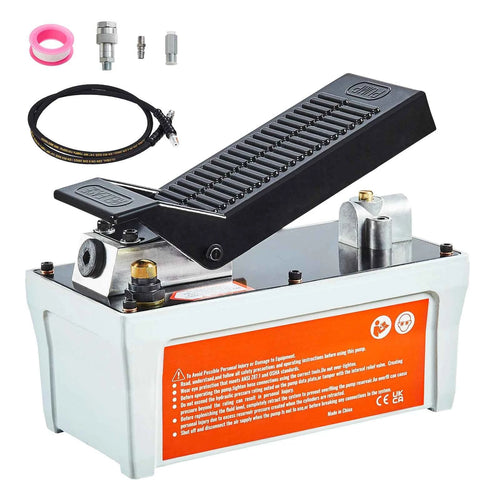 Amocart Air Hydraulic Pump 10,000 PSI 1/2 Gal Reservoir Foot Actuated Air Treadle for Auto Body Frame Machines & Pulling Post