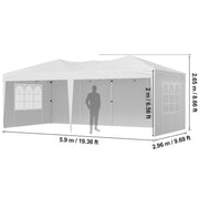 Load image into Gallery viewer, SucceBuy Pop Up Canopy 10x10FT Instant Canopy Portable Gazebo with 3 Sidewalls&amp;2 Ventilated Windows Height Adjustable for Events
