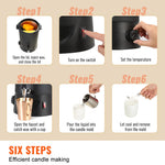 Amocart 6.5L 10L Wax Melter for Candle Making Large Electric Wax Melting Pot Easy Pour Spout 9-Level Temperature Control
