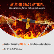 Load image into Gallery viewer, Amocart Heavy Ratchet Chain Binder Tie Down Hauling Load Strap with Detachable Hook Antiskid Handle for Flatbed Truck Trailer
