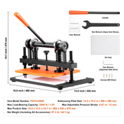 Load image into Gallery viewer, SucceBuy Leather Cutting Machine Embossing Plate Manual Die Cutter 0.47 in Pressure Stroke Leather Embossing Machine
