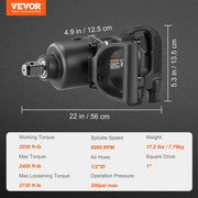 Load image into Gallery viewer, for Heavy Duty Repairs and Maintenance Amocart  Air Impact Wrench Up to 2730ft-lbs Reverse Torque Output 1"Pneumatic Impact Gun
