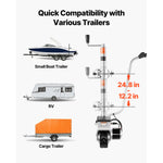 Amocart Electric Trailer Dolly 5500lbs 380W 12V Motorized Jockey Wheel with 23ft/min Moving Speed for Caravan Boat Moving