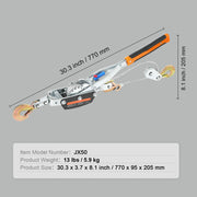 Load image into Gallery viewer, SucceBuy 5T Come Along Winch Ratchet Power Puller Tool with 11.5ft Steel Cable Automotive Hoist Cable Puller for Vehicle Rescue
