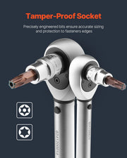 Load image into Gallery viewer, SucceBuy Torx Bit SocketSet 34-Piece Solid Star and Tamper Proof T6-T70 S2 AlloySteel and Cr-V Steel Drives Enhanced StorageCase - AMOCART
