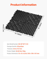 Load image into Gallery viewer, SucceBuy Interlocking Drainage Mat 12inx12in 12/24/40/50/55 Pcs Splicing Mats Non-Slip PP Drainage Floor Tile &amp; Shower Mat

