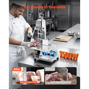 Load image into Gallery viewer, SucceBuy Commercial Electric Meat Bandsaw Bone Sawing Machine 7 Extra Replacement Blades for Cutting Bone Frozen Meat Pork Beef - AMOCART
