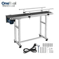 VEVOR 150 CM PVC Conveyor Belt Machine 59''x 7.8'' With Stainless Steel Adjustable Guardrail for Automatic Electrical Industrial