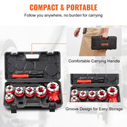 Load image into Gallery viewer, SucceBuy Manual Pipe Threader Ratchet Tool Portable Pipe Threading Set w/ 6PCS NPT Dies for Galvanized Aluminum Iron Copper Pipe
