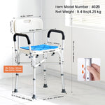 SucceBuy Shower Chair Adjustable Height Bench Bath Chair for Elderly Disabled Shower Chair for Inside Shower Bathtub 400/350lb