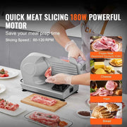 Load image into Gallery viewer, Amocart Meat Slicer Electric Deli Food Slicer SUS 420 Stainless Steel Blade and Blade Guard Adjustable Thickness for Home Use
