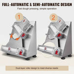 Amocart Pizza Dough Roller Sheeter Stainless Steel Adjustable Thickness Dough Machine for Pasta Maker Equipment