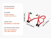 Load image into Gallery viewer, SucceBuy Motorcycle Stand Lift 850lbs Front Rear Combo Stand Lift Front Wheel Dual-Fork Stand Rear U+L Fork Swingarm Spool Stand
