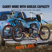 Load image into Gallery viewer, SucceBuy Motorcycle Carrier 2-Bike 600 LBS Aluminum Motorcycle Carrier Hitch Mount Loading Ramp Scooter Dirt Bike Trailer Hauler - AMOCART
