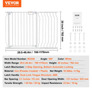 Load image into Gallery viewer, SucceBuy Baby Gate 28/30/36 Inches High Dog Gate Easy Step Walk Thru Child Pet Security Pressure Mount Kit Wall Cups Doorways
