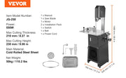 Load image into Gallery viewer, SucceBuy 550W 850W 1500W 1800W Commercial Electric Meat Bandsaw Stainless Steel Frozen Meat Cutter with Blade for Rib Pork Beef - AMOCART
