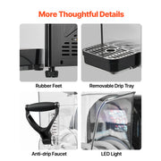 Charger l'image dans la visionneuse de galerie, Amocart 6L/1.6Gal Slushie Machine Commercial Slushy Maker Frozen Drink Maker w/ Self-Cleaning for Restaurants Bars for Slushie

