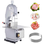 Amocart Commercial Electric Meat Bone Saw Machine 1500W Stainless Steel Blade Bone Bandsaw Machine Workbench Countertop Bone