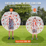 Amocart 4FT/1.2M Inflatable Bumper Ball Body Sumo Zorb Balls for Teen & Adult 0.8mm PVC Bubble Balls Bumper Bopper Toys