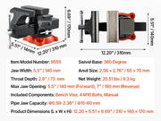 Load image into Gallery viewer, SucceBuy 5/5.5/8" Bench Vise with 360° Swivel Locking Base Vise with Anvil Jaw Width Multipurpose Vise for Clamping Round Pipe - AMOCART
