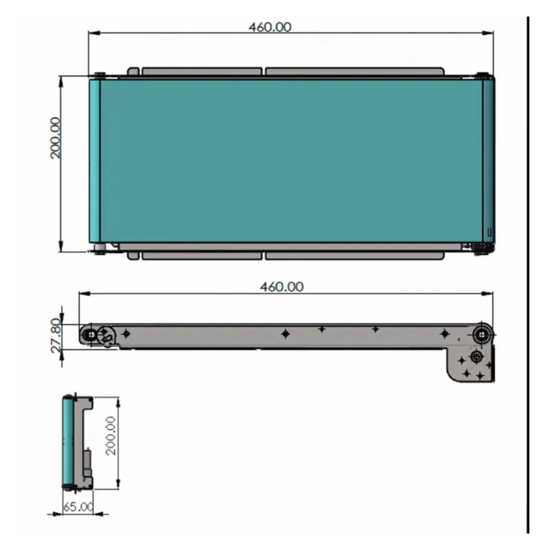 460x200MM Stainless Steel Vending Machine Track Cargo Channel Automatic Conveyor Belt DC24V Load 3.5-5KG 35RPM Adjustable Speed