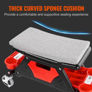 Load image into Gallery viewer, SucceBuy Rolling Mechanic Seat 300 LBS with Wheels Tool Trays Drawer Heavy Duty Roller Creeper Seat for Garage DIY Automotive - AMOCART

