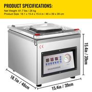 Load image into Gallery viewer, Amocart DZ-260C Chamber Vacuum Sealer Kitchen Food Packing Sealing Machine 110V Packaging for Food Saver Home Commercial Using
