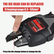 Bild in Galerie-Viewer laden, Cordless Hand Held Hydraulic Pliers 16KN Electric Hydraulic Wire Crimper with LED Light &amp; Molds Terminal Crimping Tool
