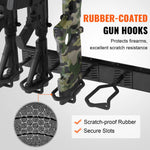SucceBuy Gun Rack 6-Slot Vertical Rifle Shotgun Gun Rack 180 lbs Heavy Duty Metal Wall Gun Rack Display Stand with Soft Padding