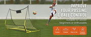 Load image into Gallery viewer, Amocart Soccer Trainer 2 IN 1 Rebounder Net Iron Soccer Practice Equipment Sports Football Rebounder Wall forTeam Solo Training
