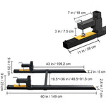 SucceBuy 43"/60" Clamp on Pallet Forks 2000/4000 lbs Tractor Bucket Forks Heavy Pallet Forks for Tractor Attachment Skid Steer