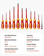 Load image into Gallery viewer, SucceBuy Insulated Screwdriver Set Professional Electrical Screwdriver Set 1000V Insulated Electrician Tool Set Magnetic Phillip

