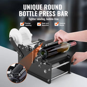 Load image into Gallery viewer, SucceBuy Manual Round Bottle Labeling Machine 15-20pcs/min Adjustable Labeler Bottles Diameter 0.78-4.72 in (with Pressing Bar) - AMOCART
